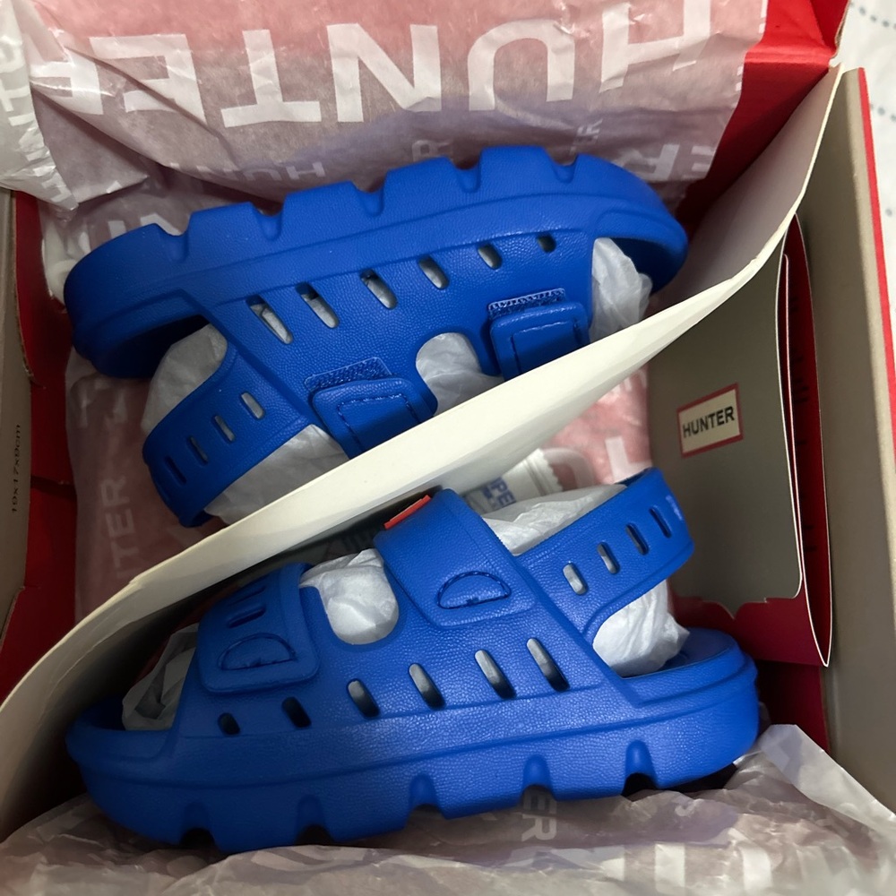 Hunter Kids Vibrant Blue Sandals